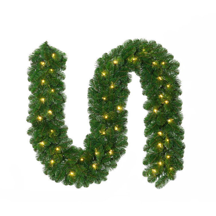 The Holiday Aisle® 118'' in. Lighted Faux Garland & Reviews Wayfair